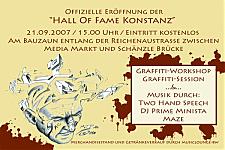musiclounge-bw EVENT ORGANIZATION presents "Offizielle Er�ffnung der Hall of Fame Konstanz"