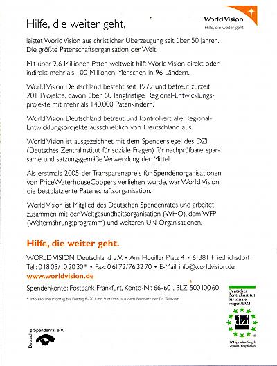 world vision Backside